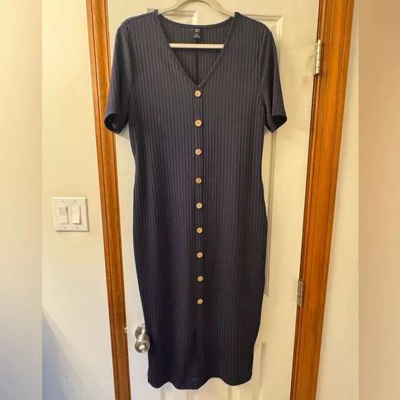 SHEIN | Dresses | Shein Curve Navy Blue Ribbed Vneck Sheath Midi Dress | Poshmark SHEIN | Dresses | Shein Curve Navy Blue Ribbed Vneck Sheath Midi Dress | Poshmark